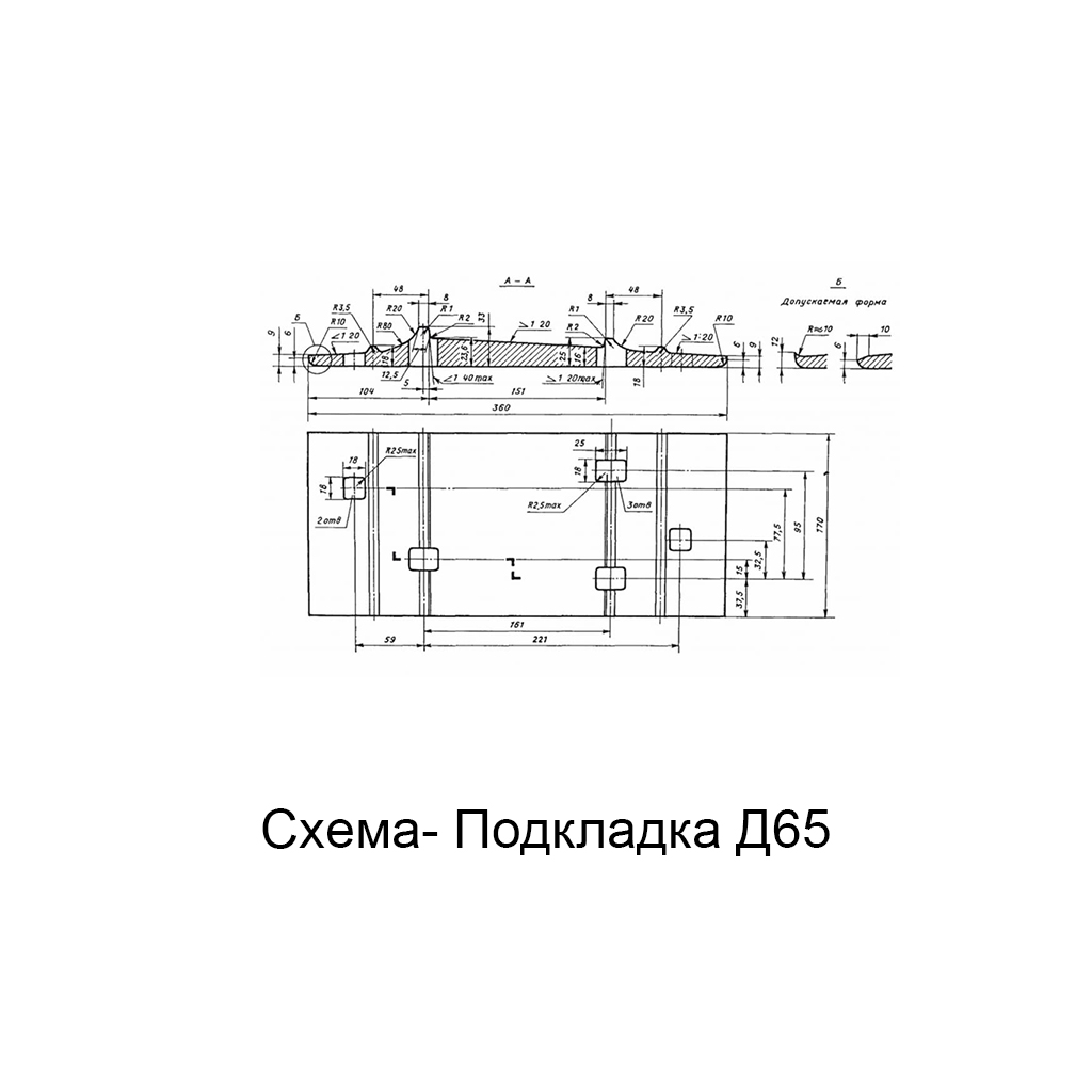 Схема Подкладка Д65 бу